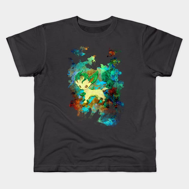 Green Fox V2 Kids T-Shirt by sazzed